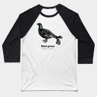 Black grouse Baseball T-Shirt